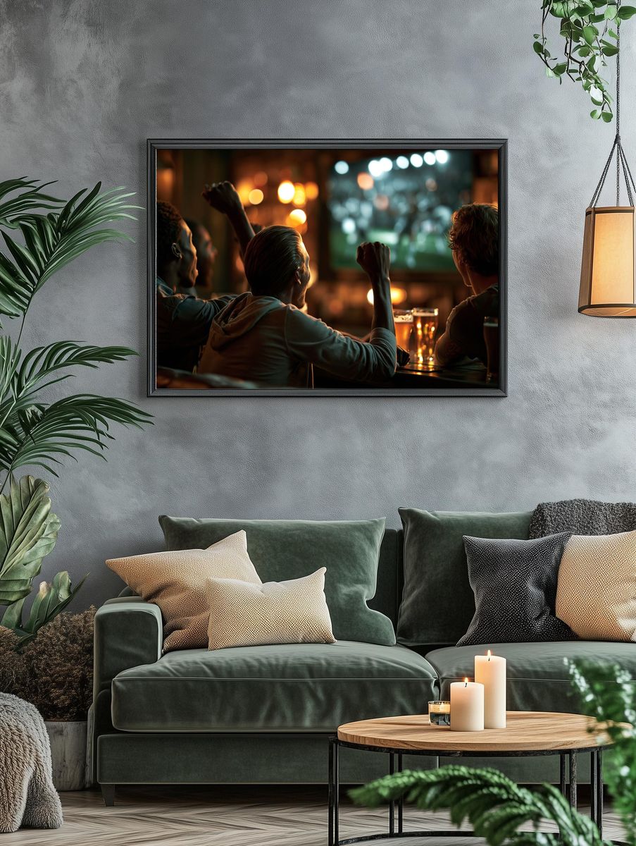 Sports Bar Crowd Photography Poster. — room view 4