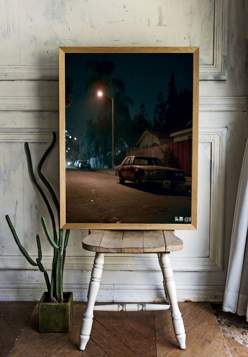 Night Street Car Photography Poster. room preview