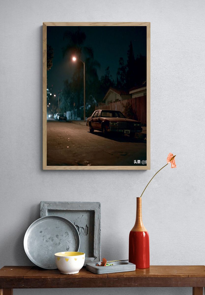 Night Street Car Photography Poster. — room view 3