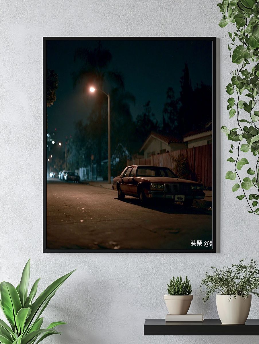 Night Street Car Photography Poster. — room view 4