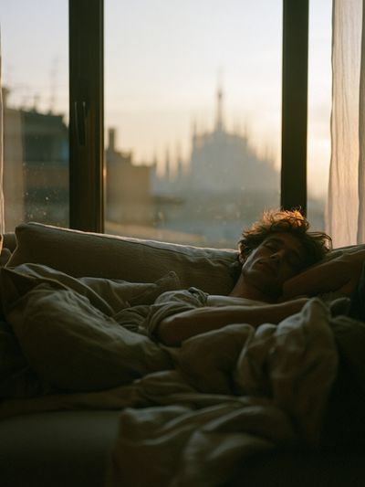 Sunlit Bedroom Portrait Poster.