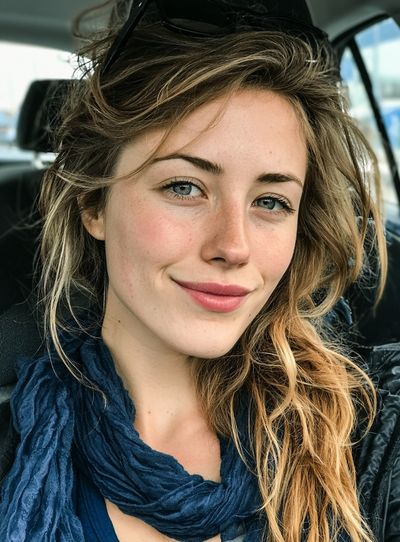 Smiling Woman Portrait Print.
