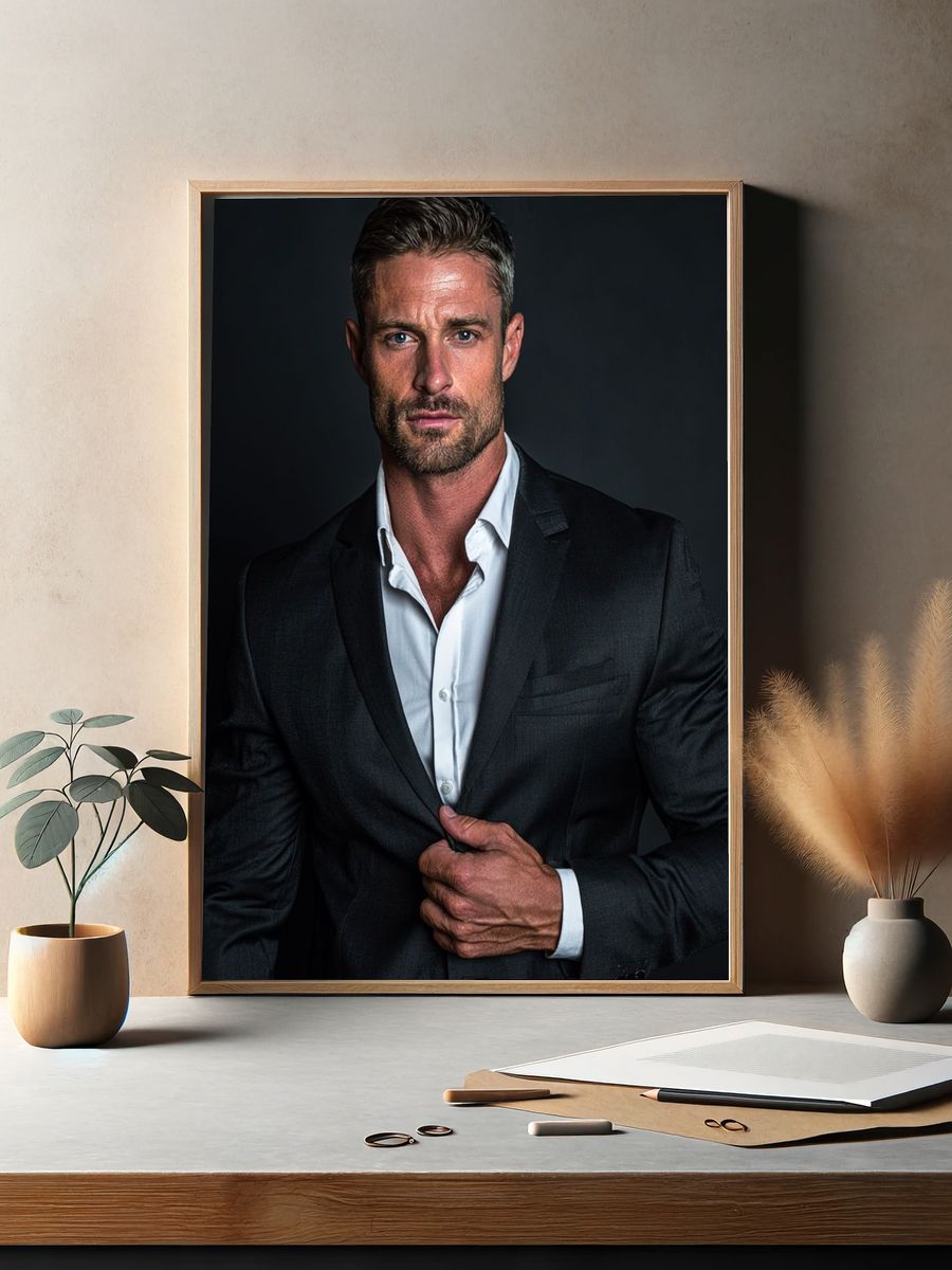 Suited Portrait Photography Poster. — room view 2
