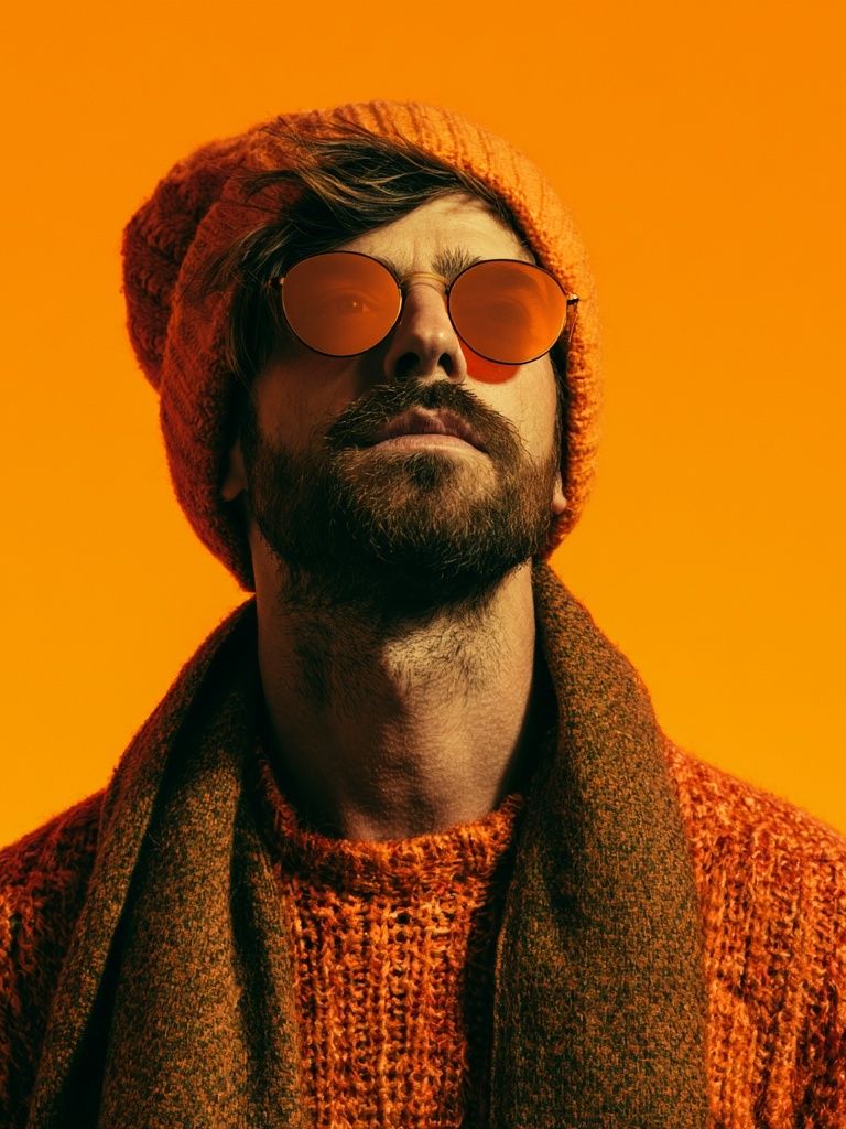 Orange Portrait Photography Poster. poster — photography art