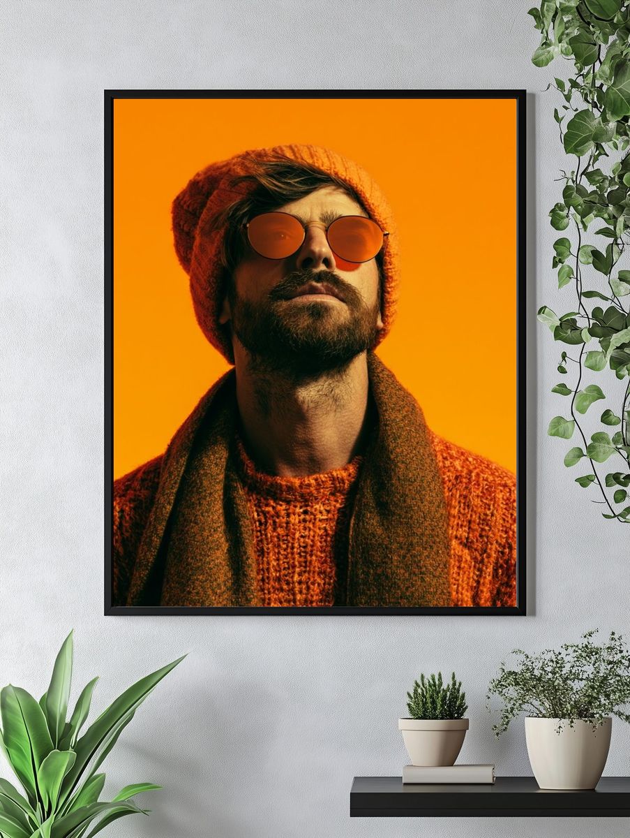 Orange Portrait Photography Poster. — room view 4