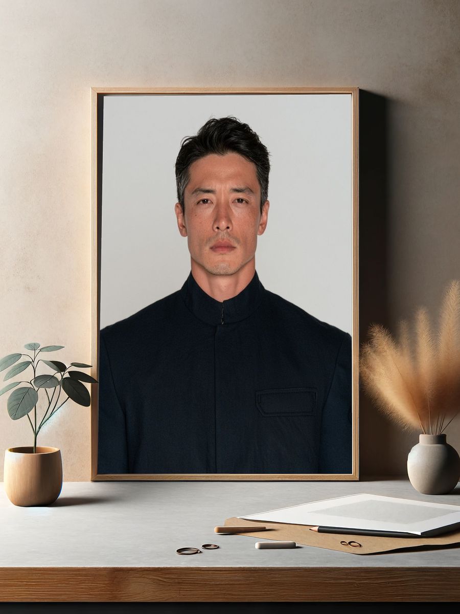 Portrait of a Man Photography Poster. — room view 2