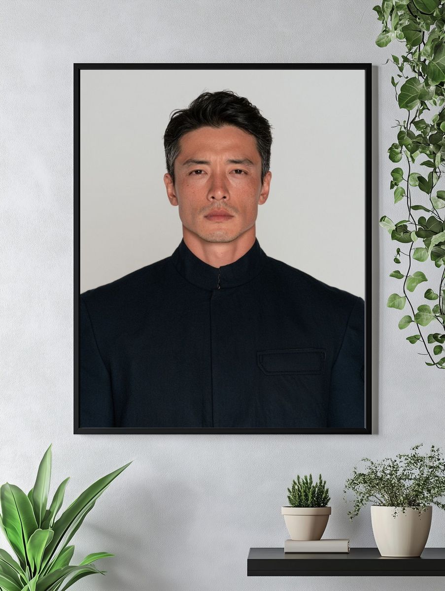 Portrait of a Man Photography Poster. — room view 4