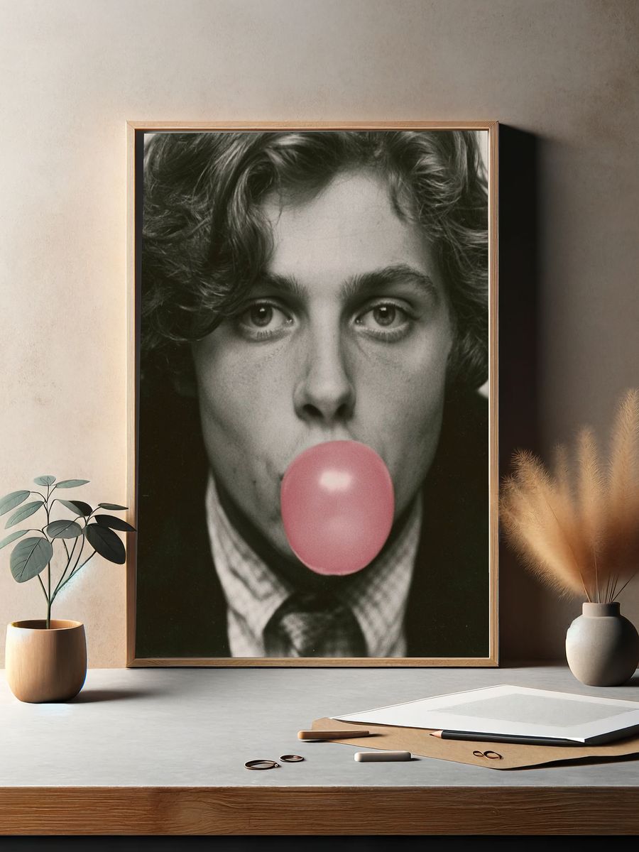 Bubblegum Portrait Photography Poster. — room view 2