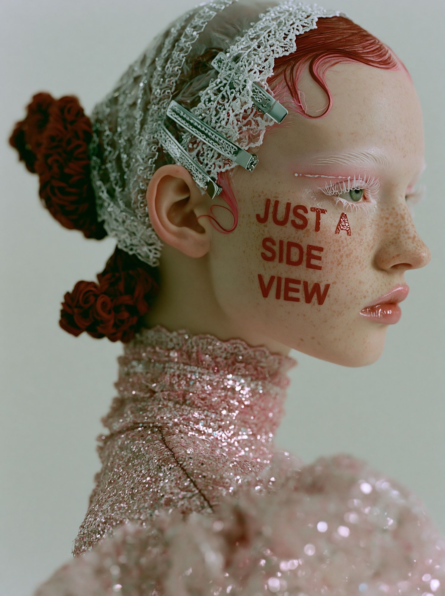 Just a Side View Portrait Print. poster detail