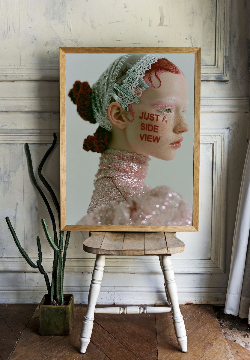 Just a Side View Portrait Print. room preview