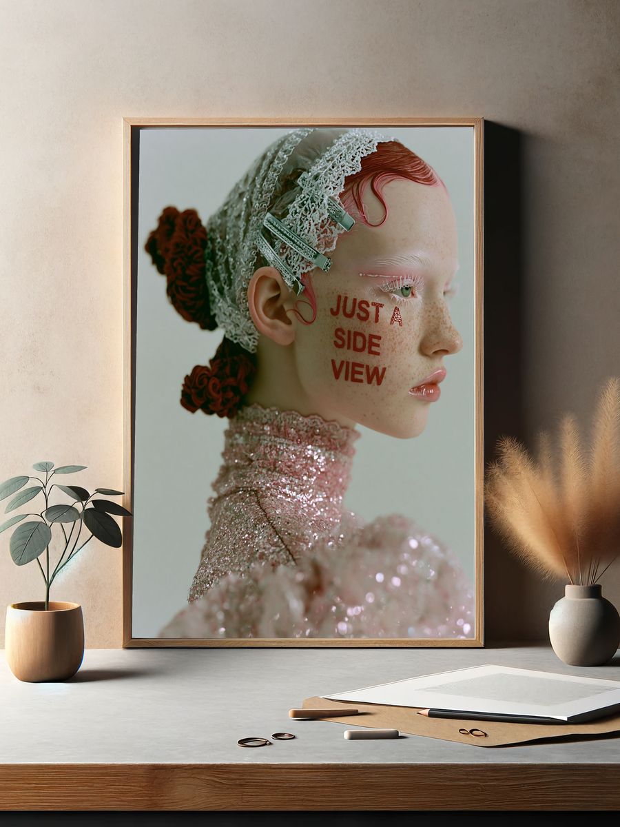 Just a Side View Portrait Print. — room view 2