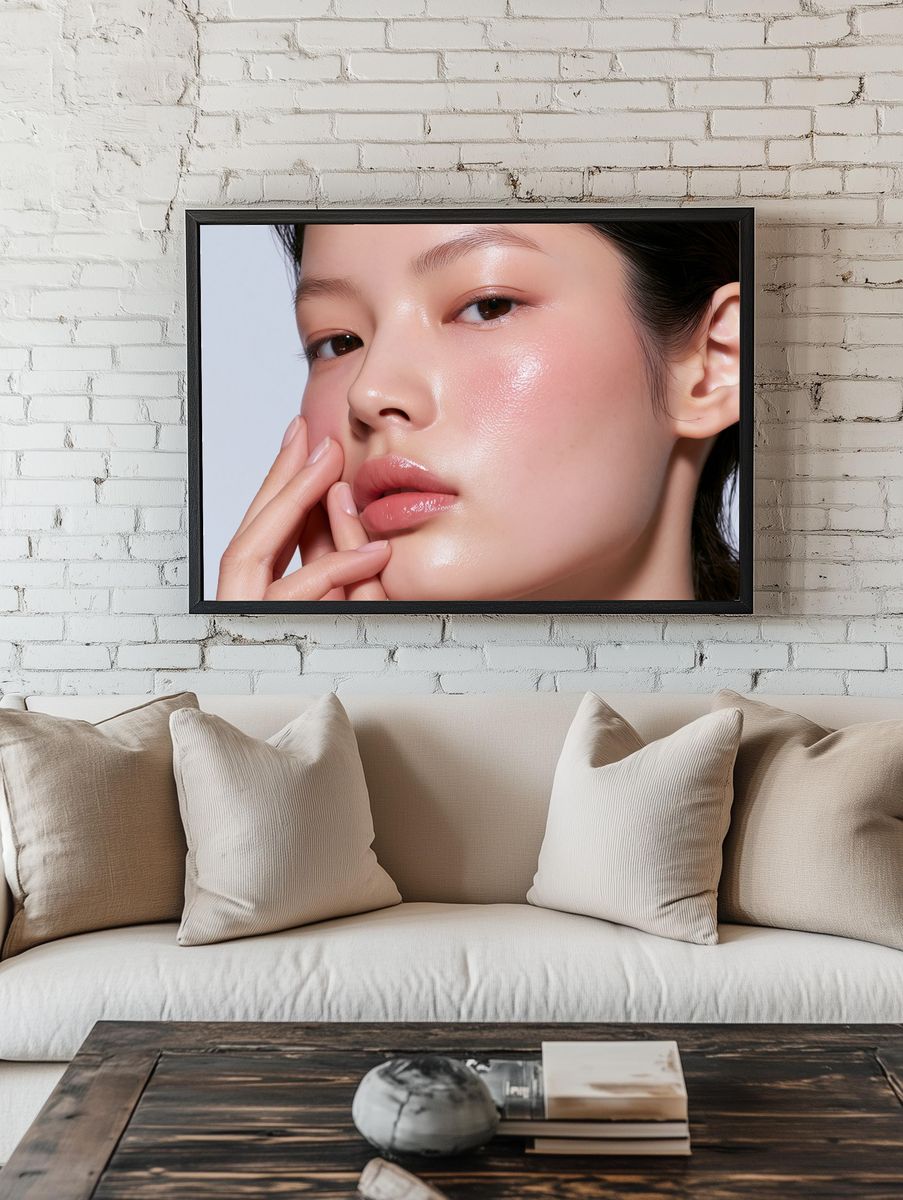 Glossy Beauty Portrait Print. room preview
