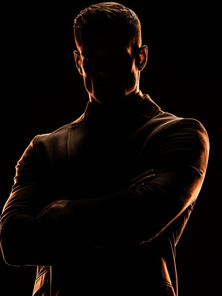 Shadowed Man Portrait Poster. poster — photography art