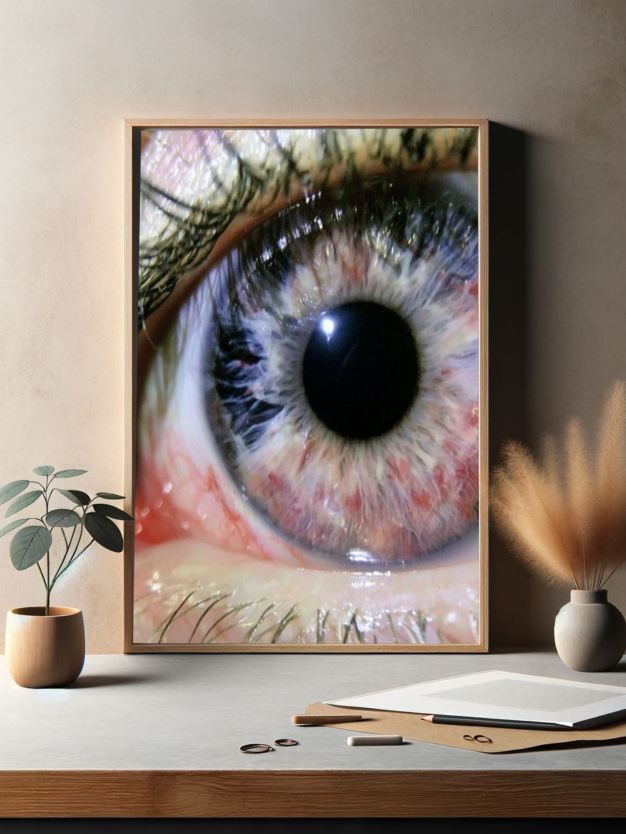 Human Eye Macro Photography Poster. — room view 2