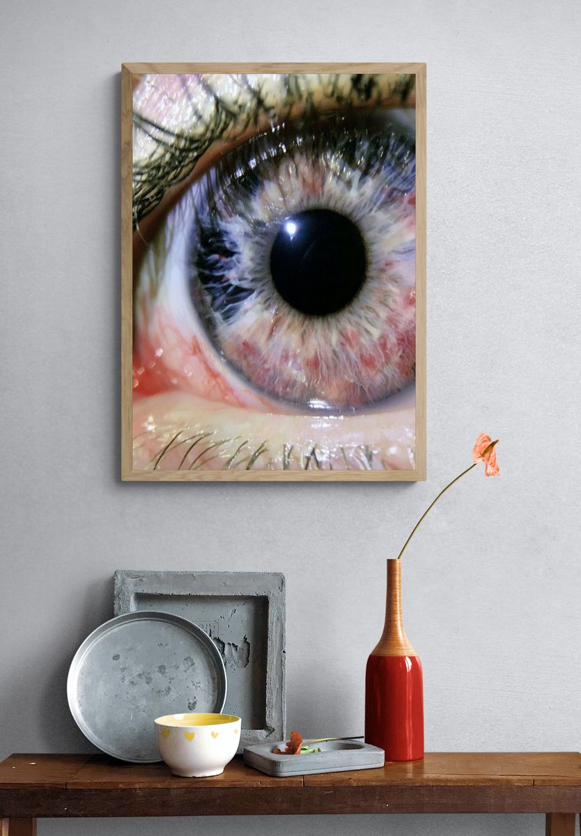 Human Eye Macro Photography Poster. — room view 3