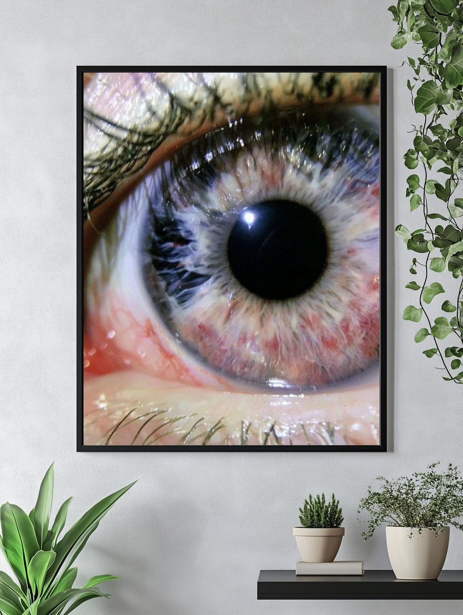 Human Eye Macro Photography Poster. — room view 4