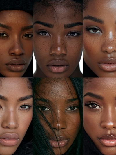 Editorial Beauty Portrait Collage Poster.