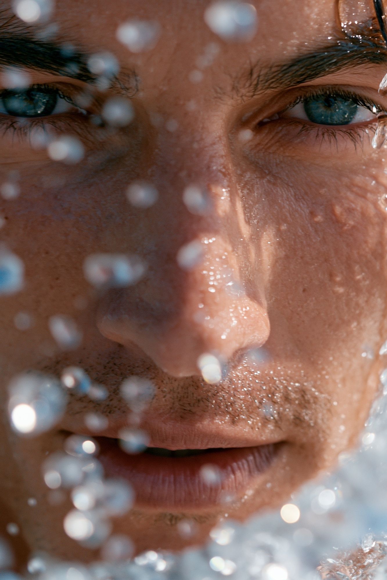 Water-Drenched Portrait Photography Poster. poster — photography art