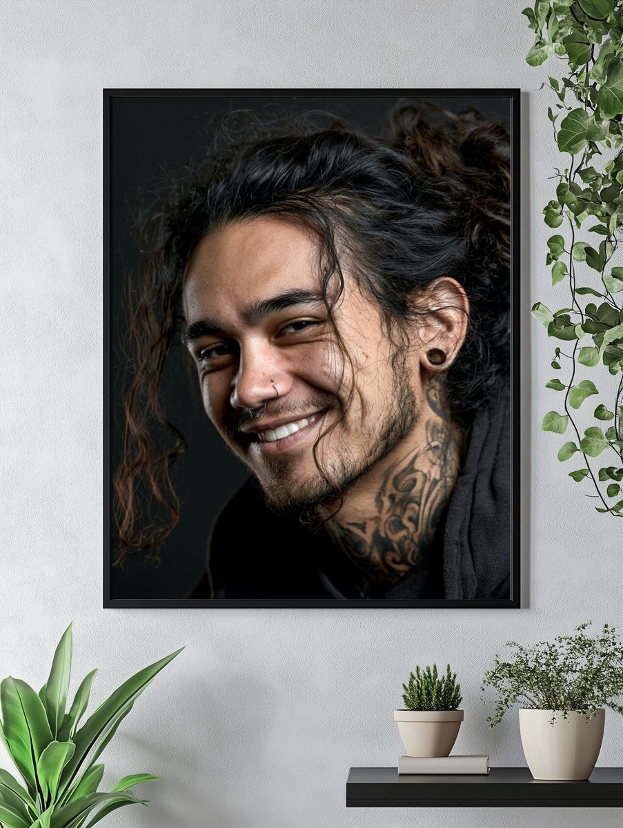 Smiling Portrait Photography Poster. — room view 4