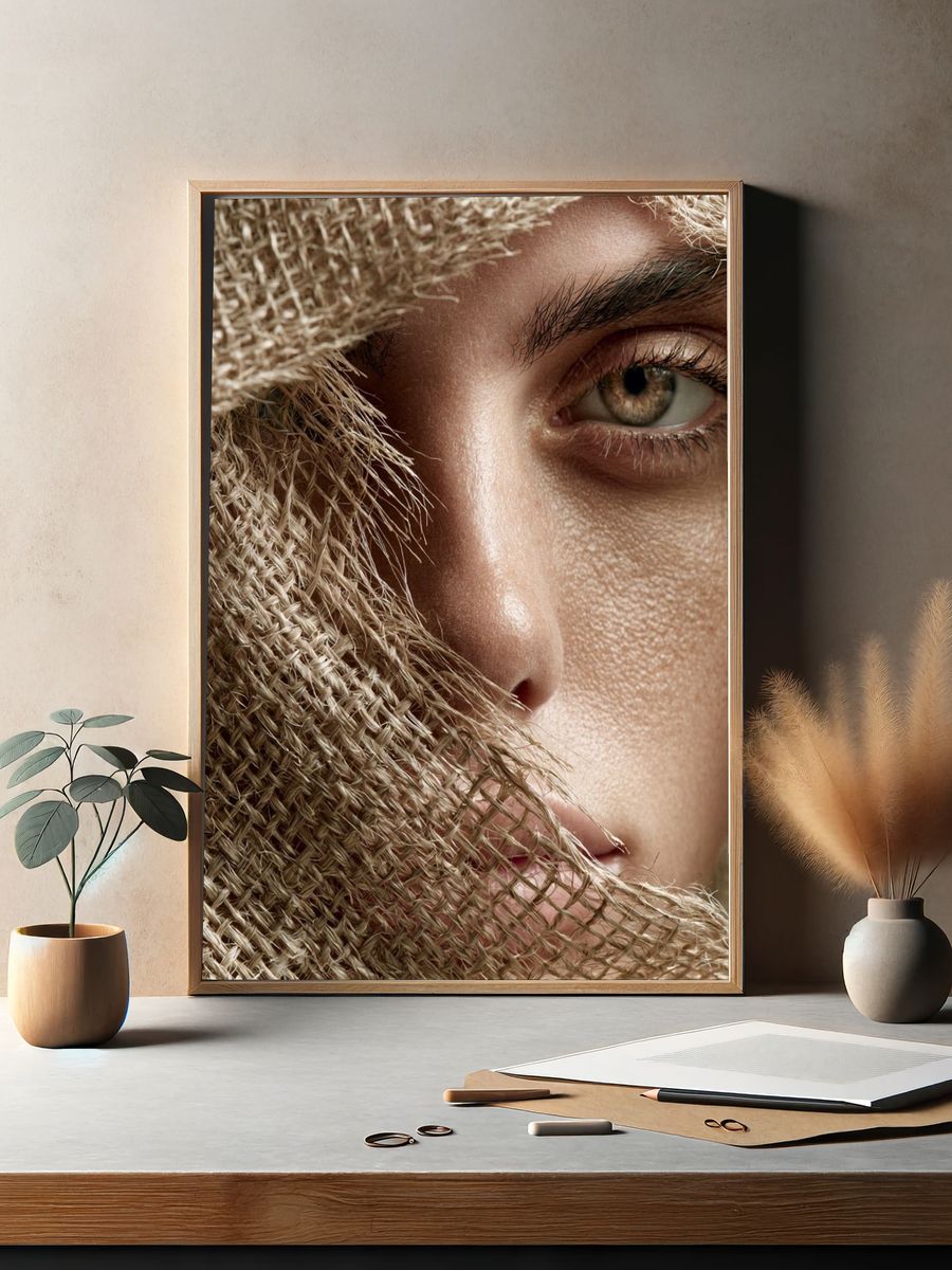 Textured Veil Portrait Print. — room view 2