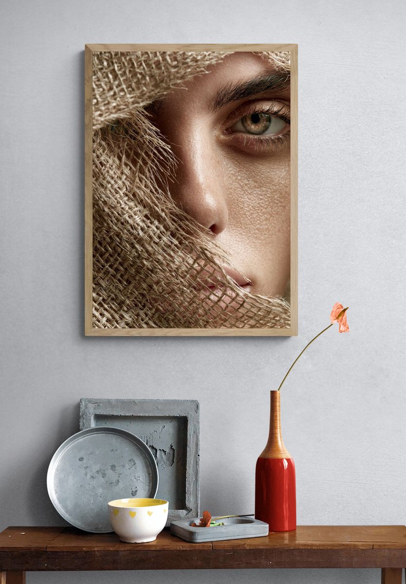 Textured Veil Portrait Print. — room view 3