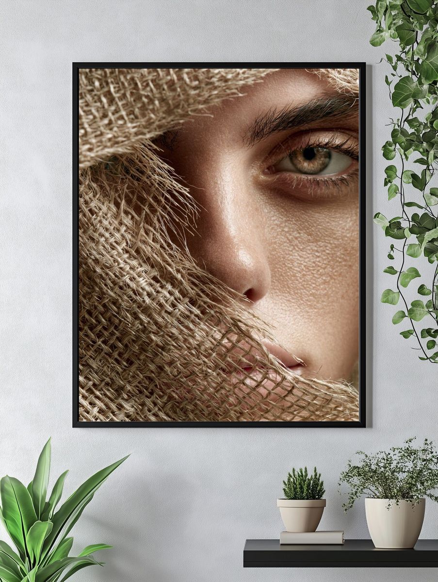 Textured Veil Portrait Print. — room view 4