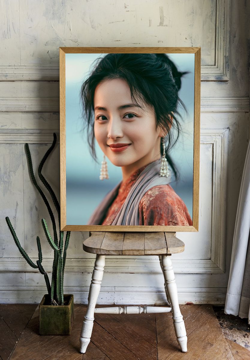 Elegant Woman Portrait Print. room preview