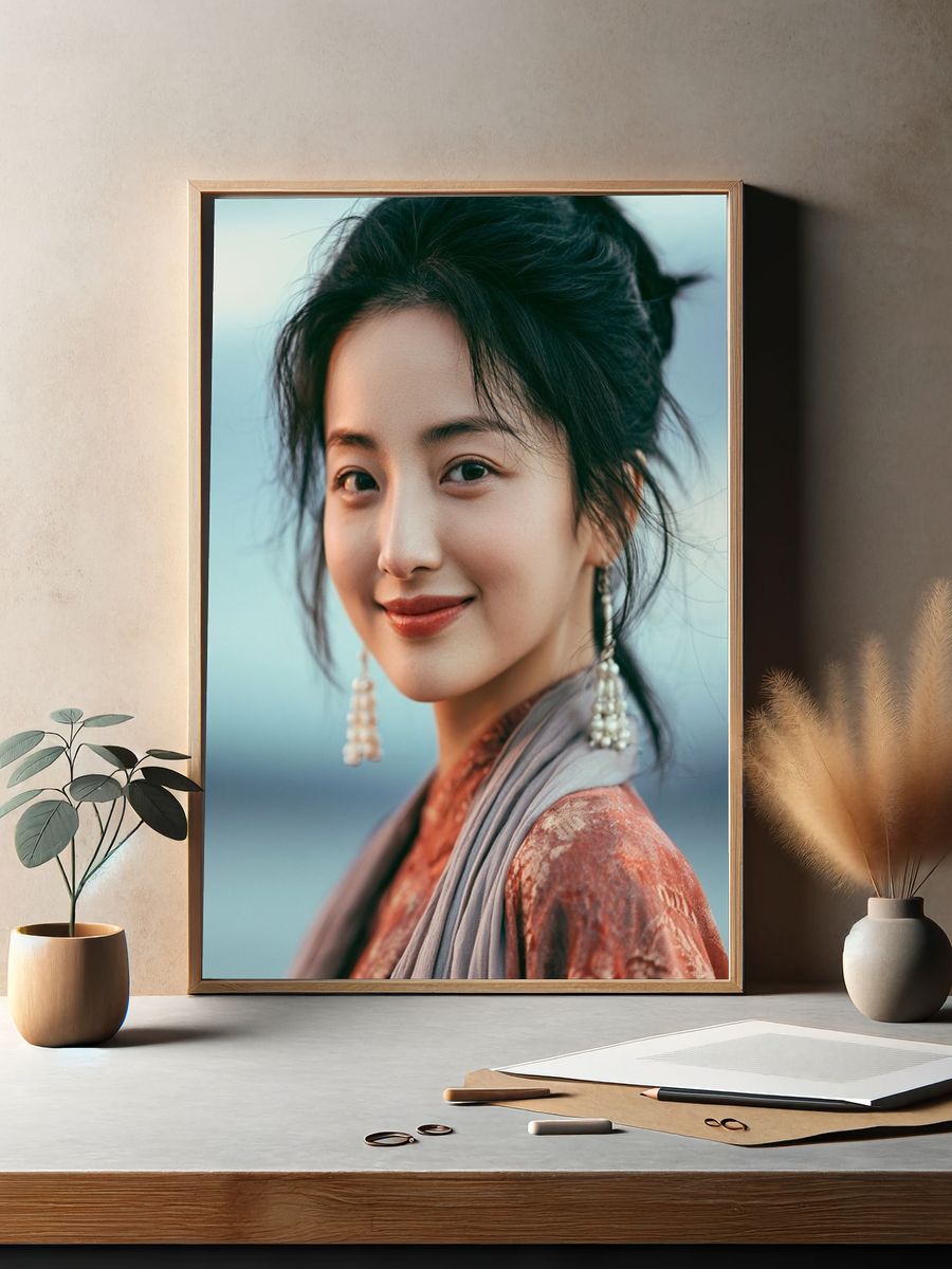 Elegant Woman Portrait Print. — room view 2