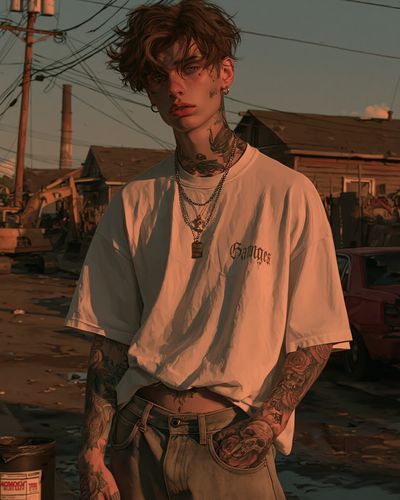 Tattooed Street Portrait Poster.