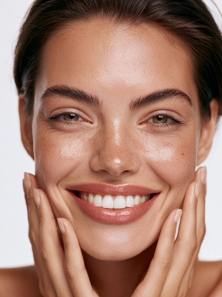 Smiling Woman Portrait Poster. poster detail