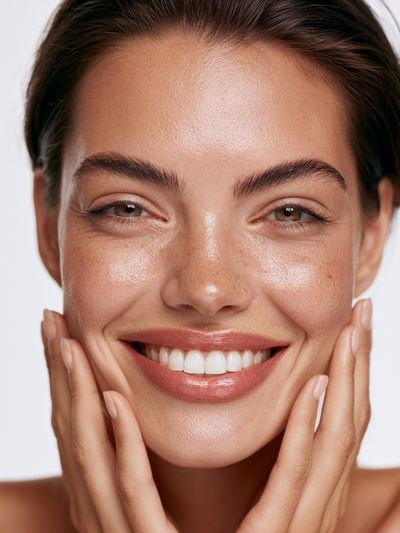 Smiling Woman Portrait Poster. poster print