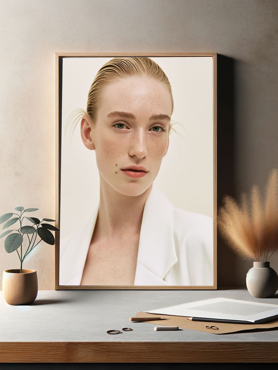 Minimalist Fashion Portrait Print. — room view 2