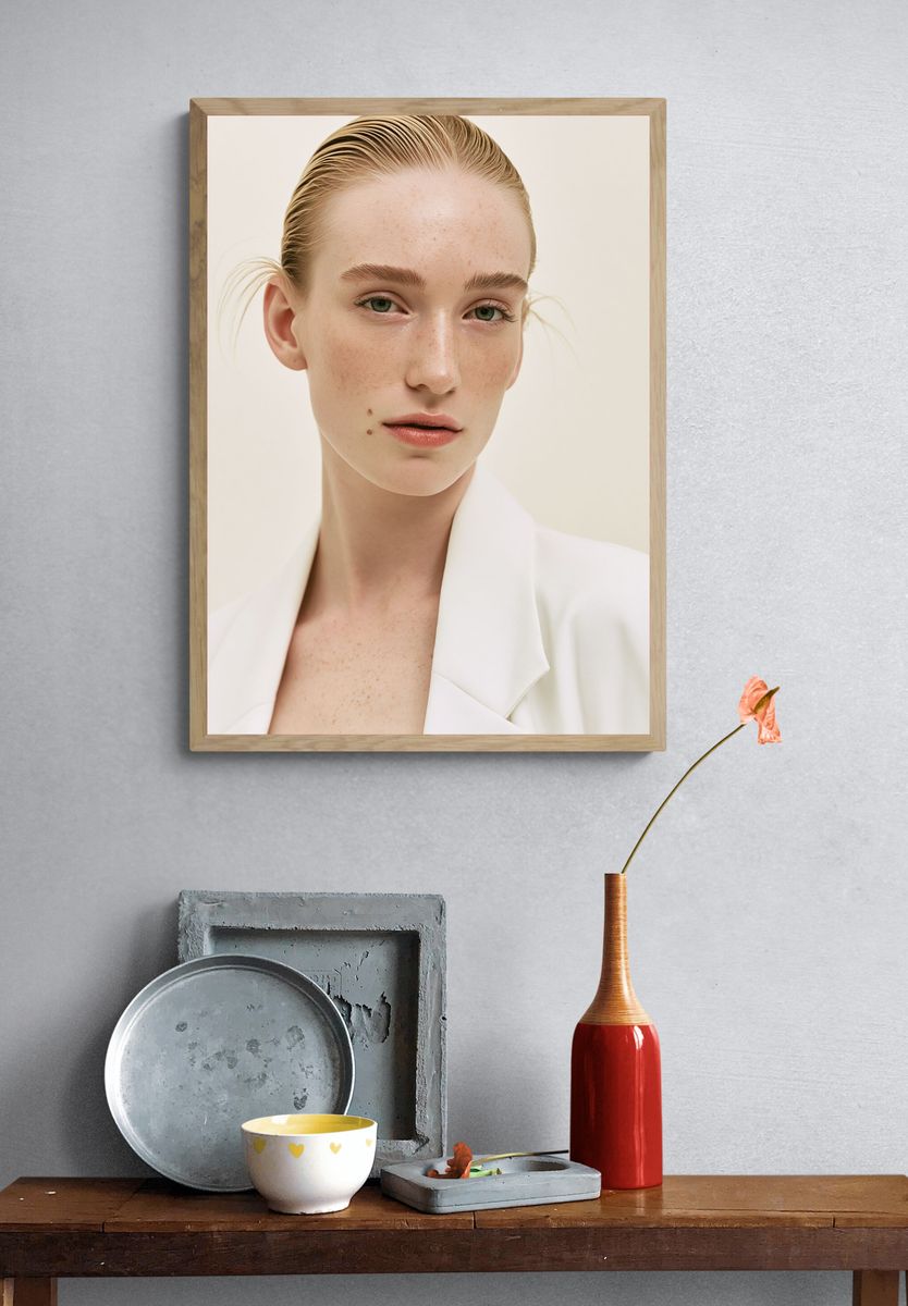 Minimalist Fashion Portrait Print. — room view 3