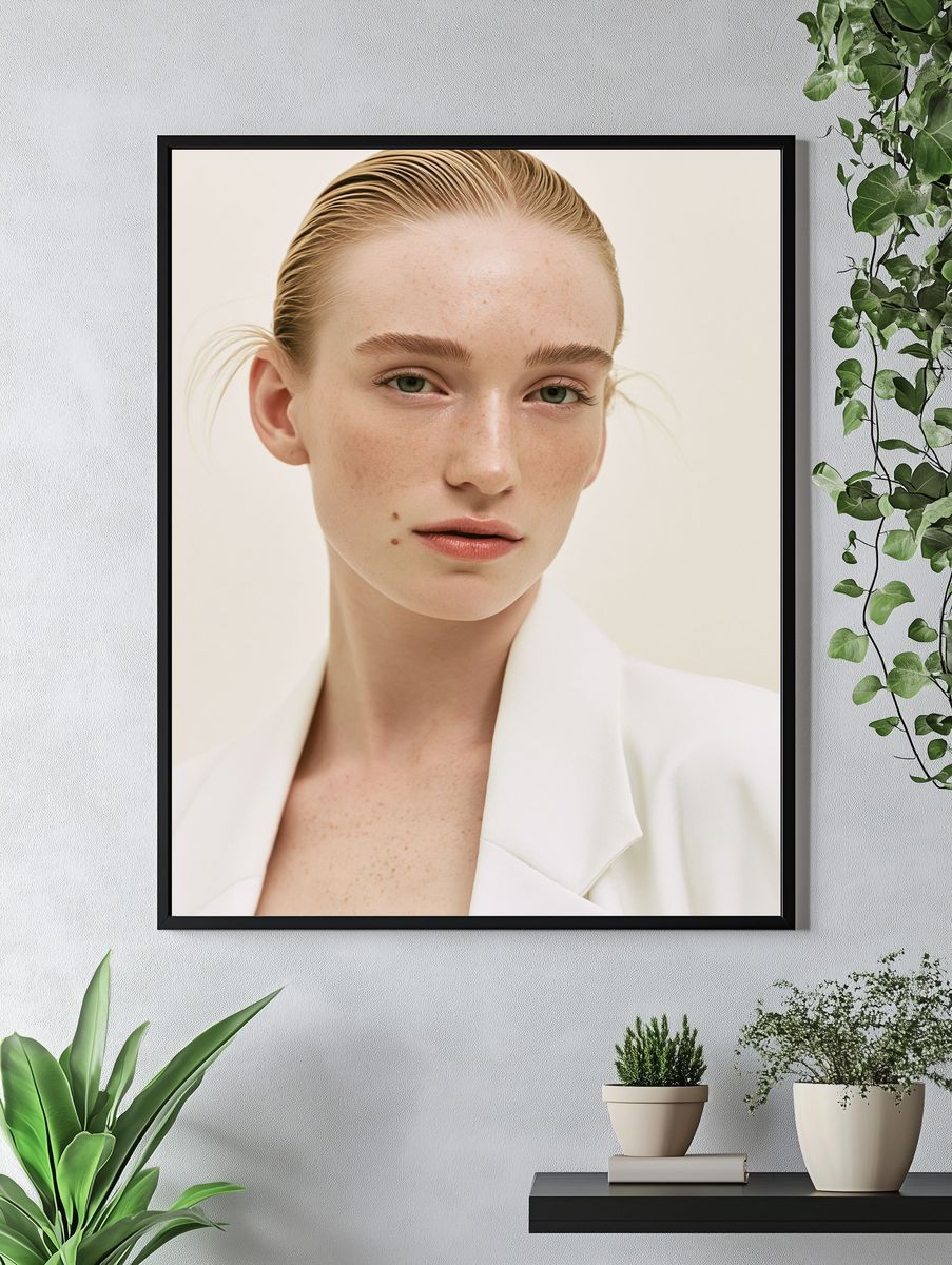 Minimalist Fashion Portrait Print. — room view 4