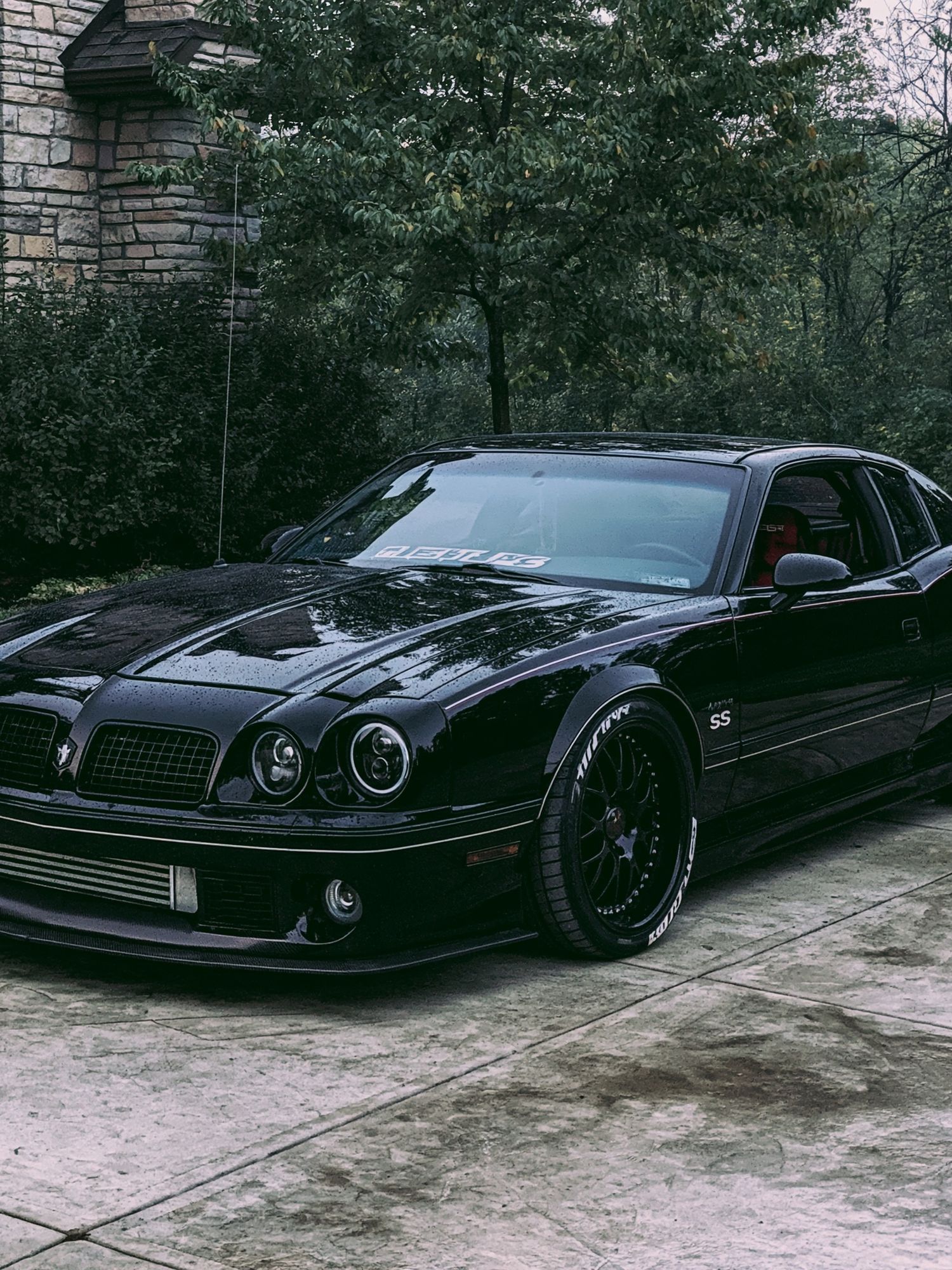 Black Pontiac GTO Street Photography Poster. poster detail