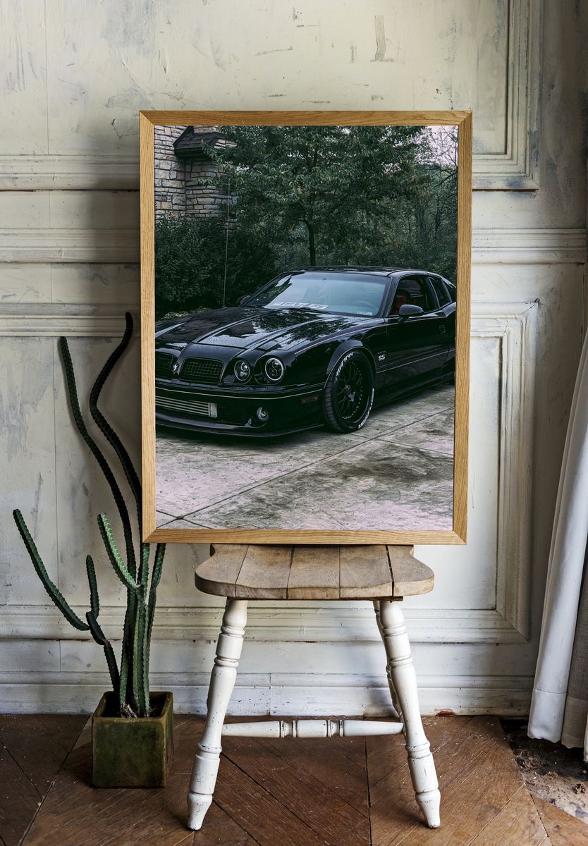 Black Pontiac GTO Street Photography Poster. — room view 1