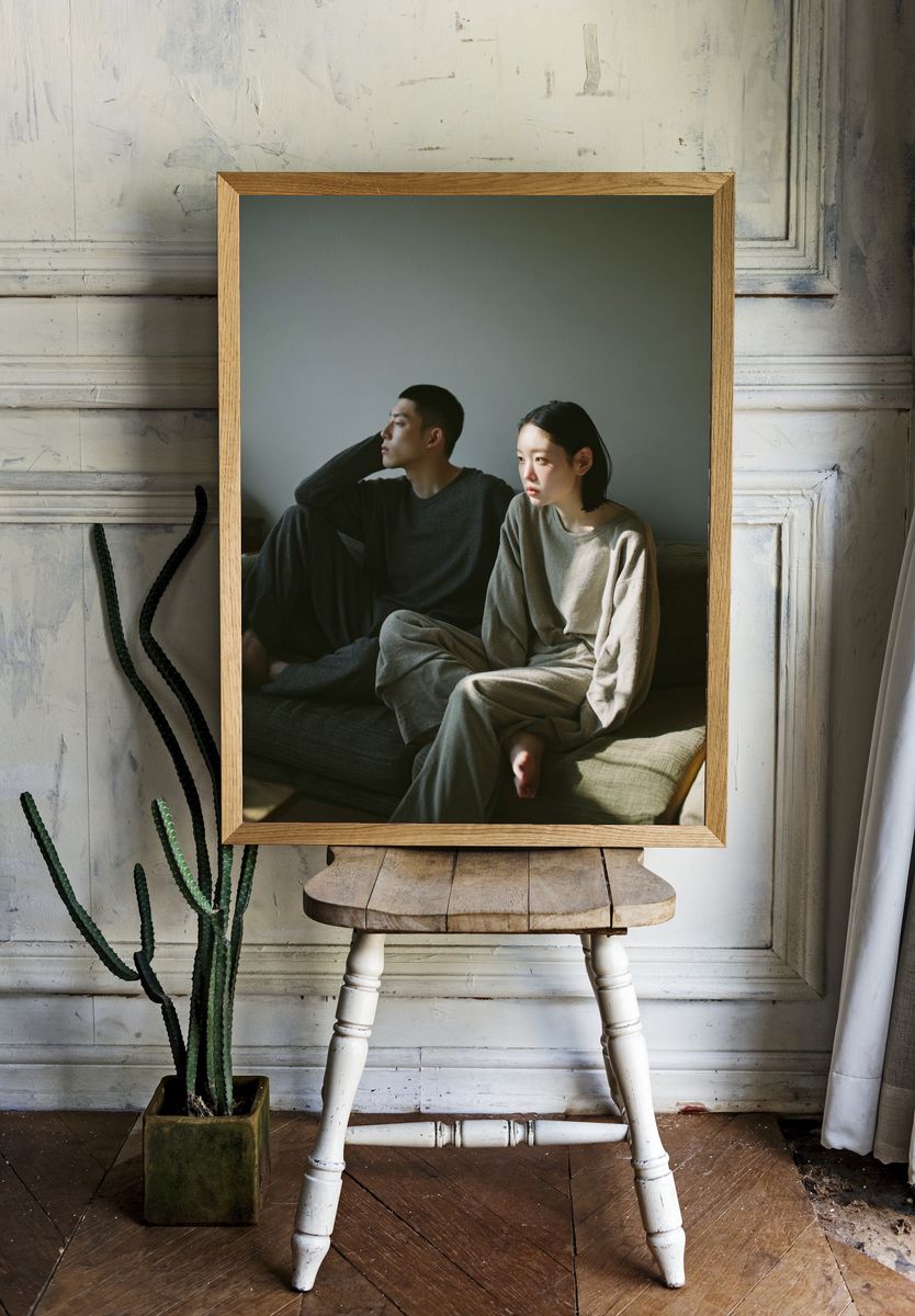 Quiet Couple Portrait Photography Poster. room preview