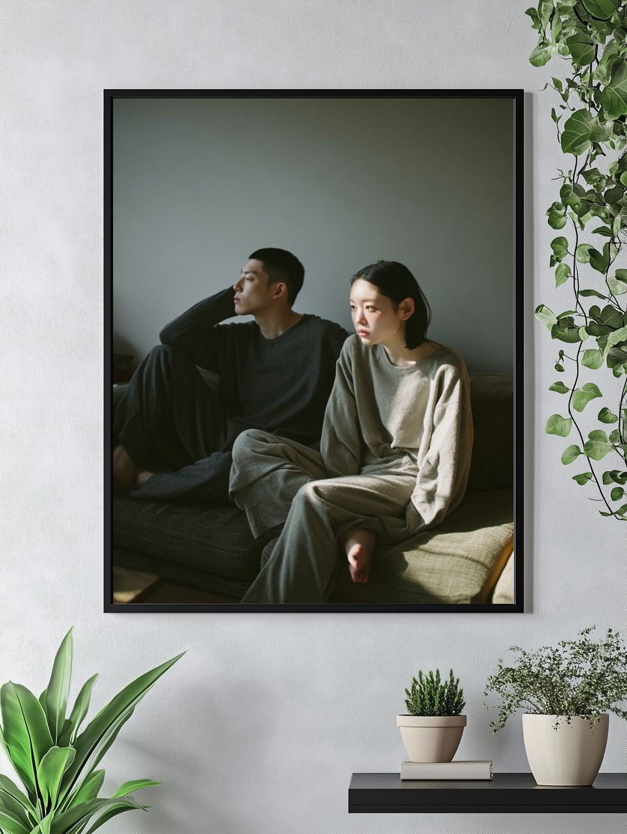 Quiet Couple Portrait Photography Poster. — room view 4