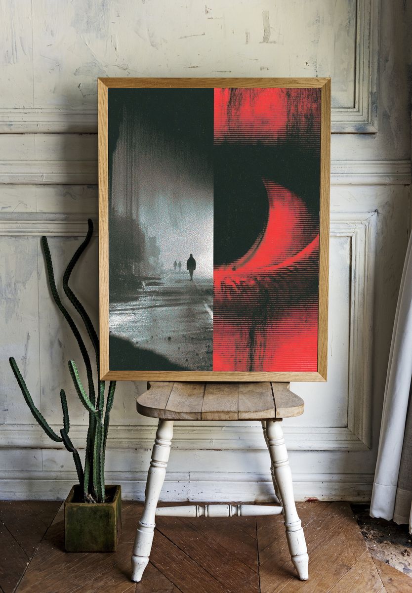 Nocturnal City Walk Photography Poster. room preview
