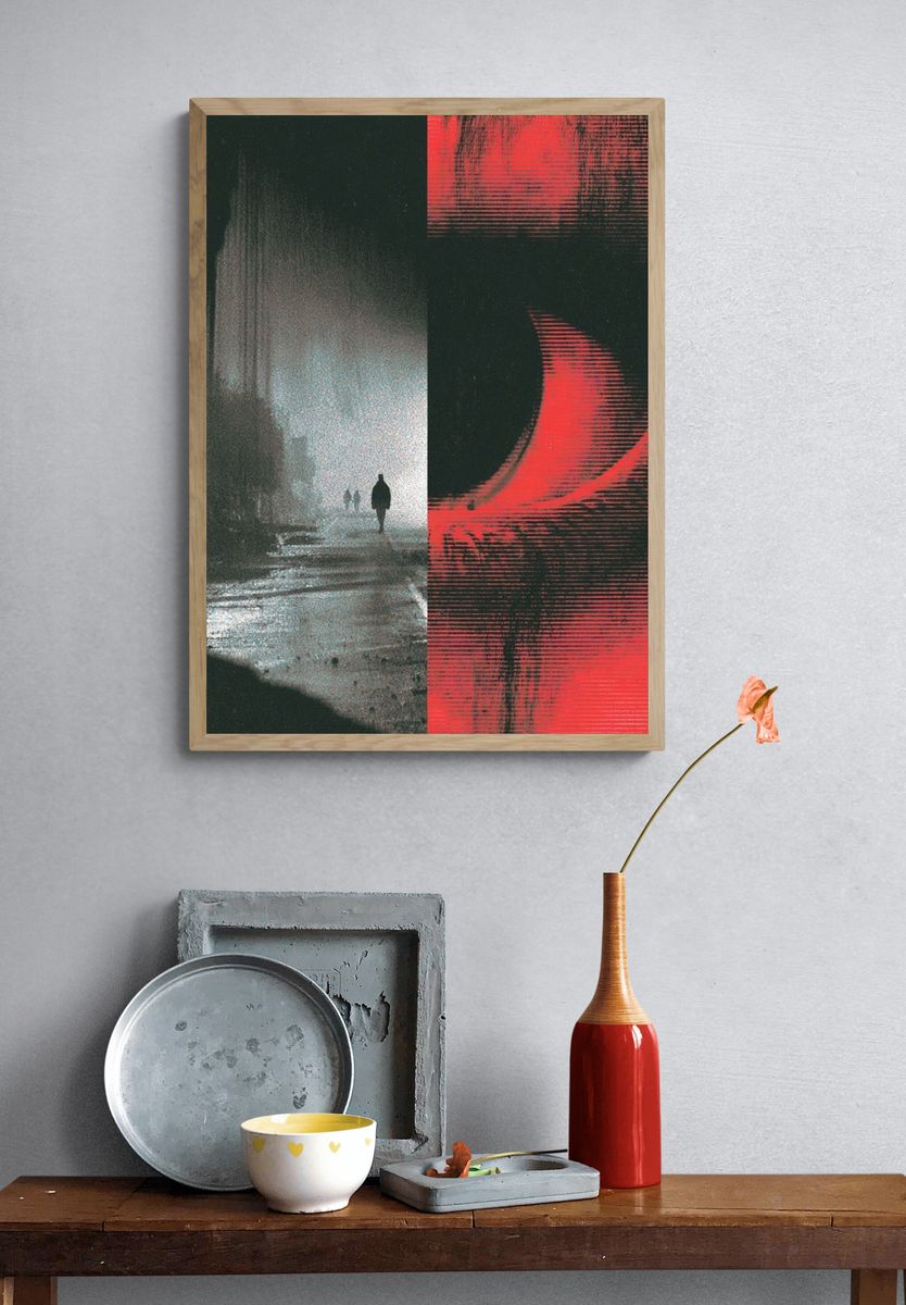 Nocturnal City Walk Photography Poster. — room view 3