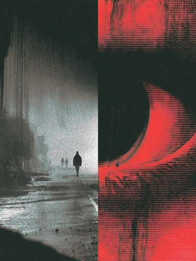 Nocturnal City Walk Photography Poster.