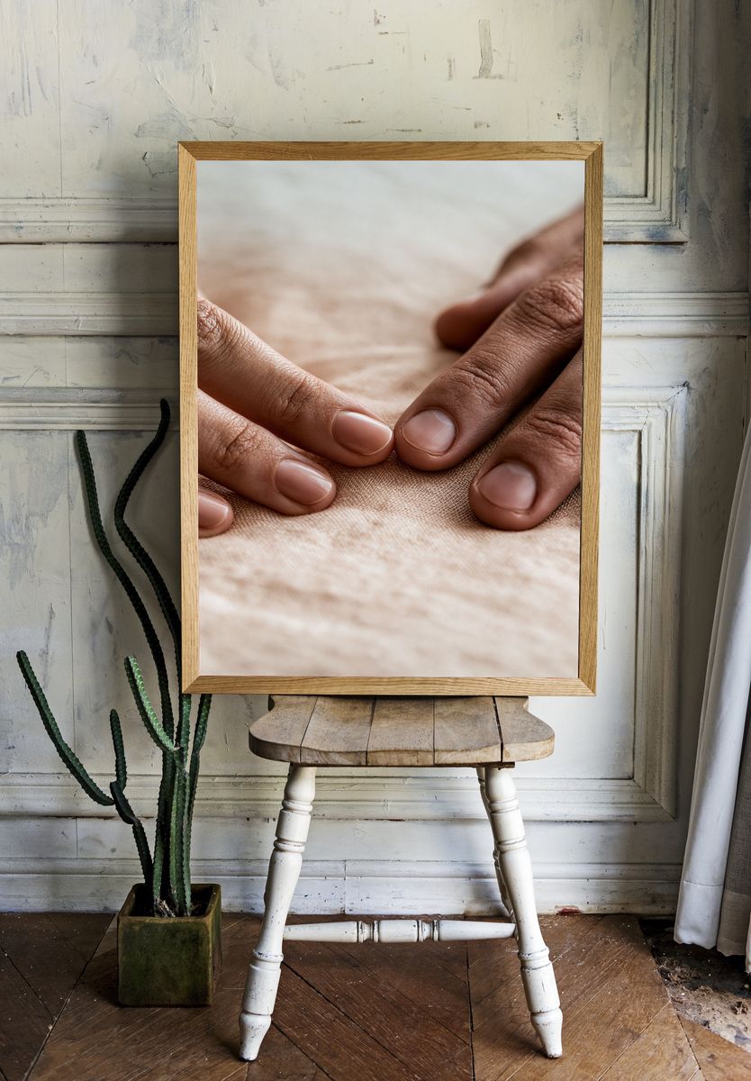 Hands on Fabric Photography Poster. room preview