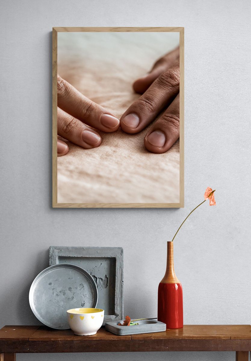 Hands on Fabric Photography Poster. — room view 3