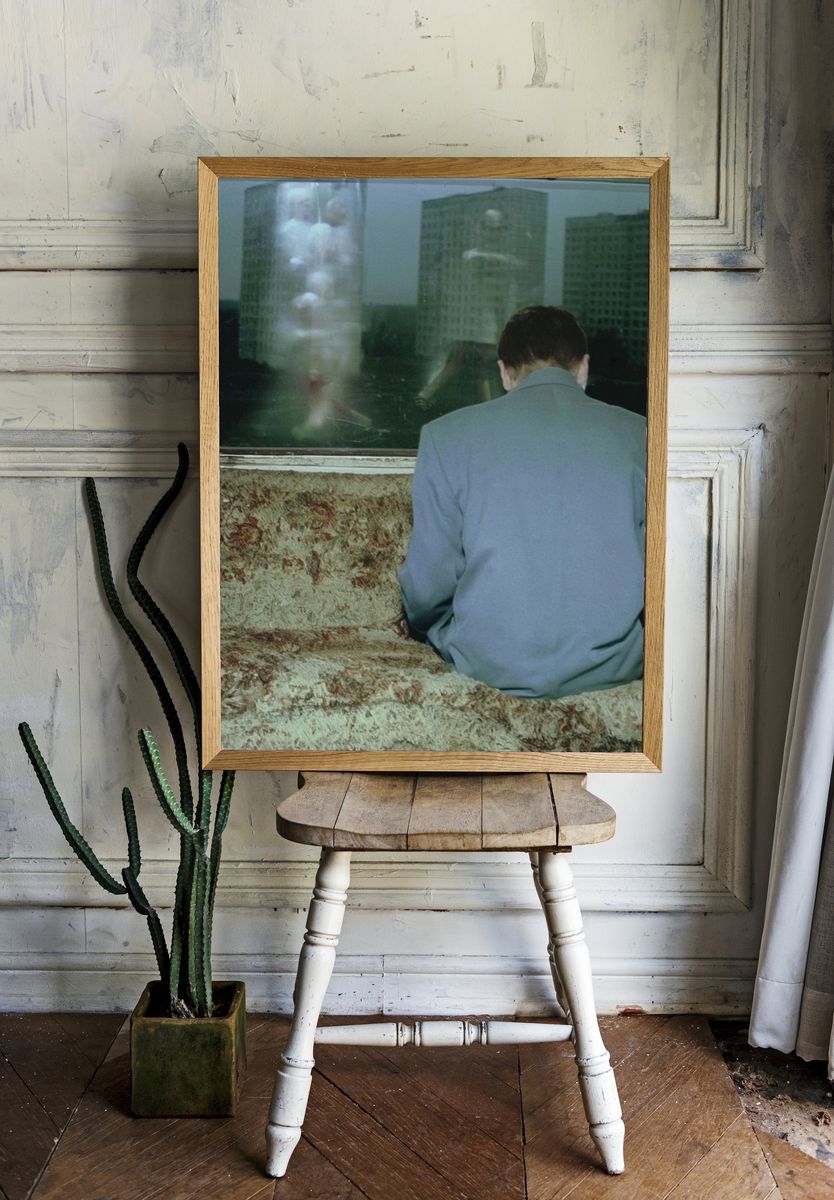 Solitary Man on Train Poster. room preview