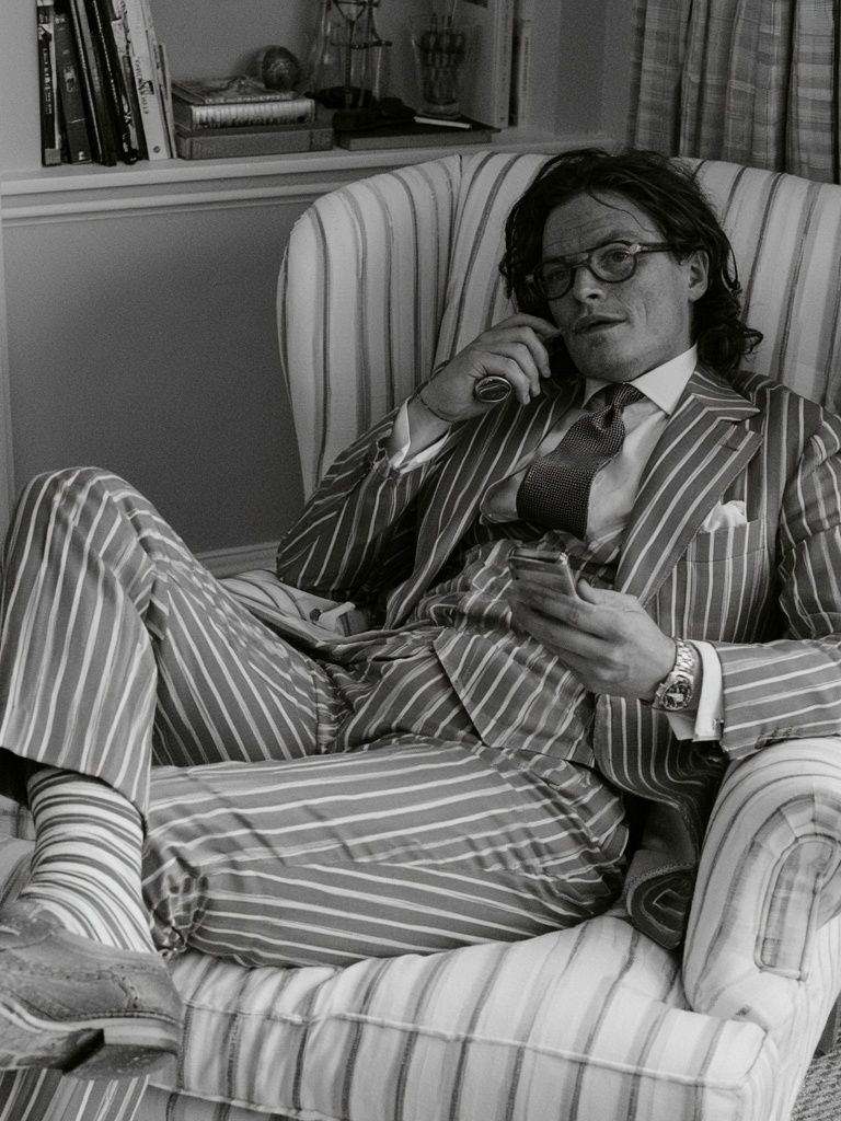 Striped Suit Portrait Print. poster detail