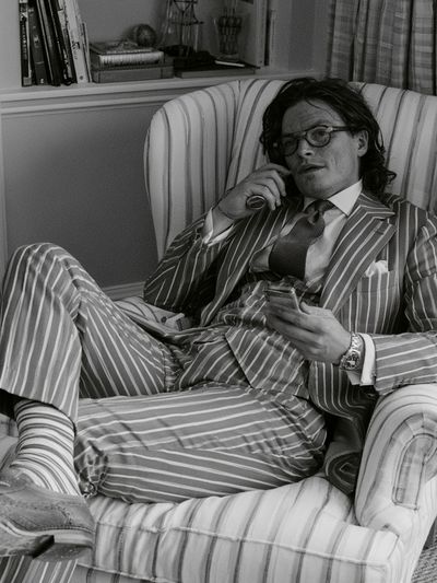 Striped Suit Portrait Print.