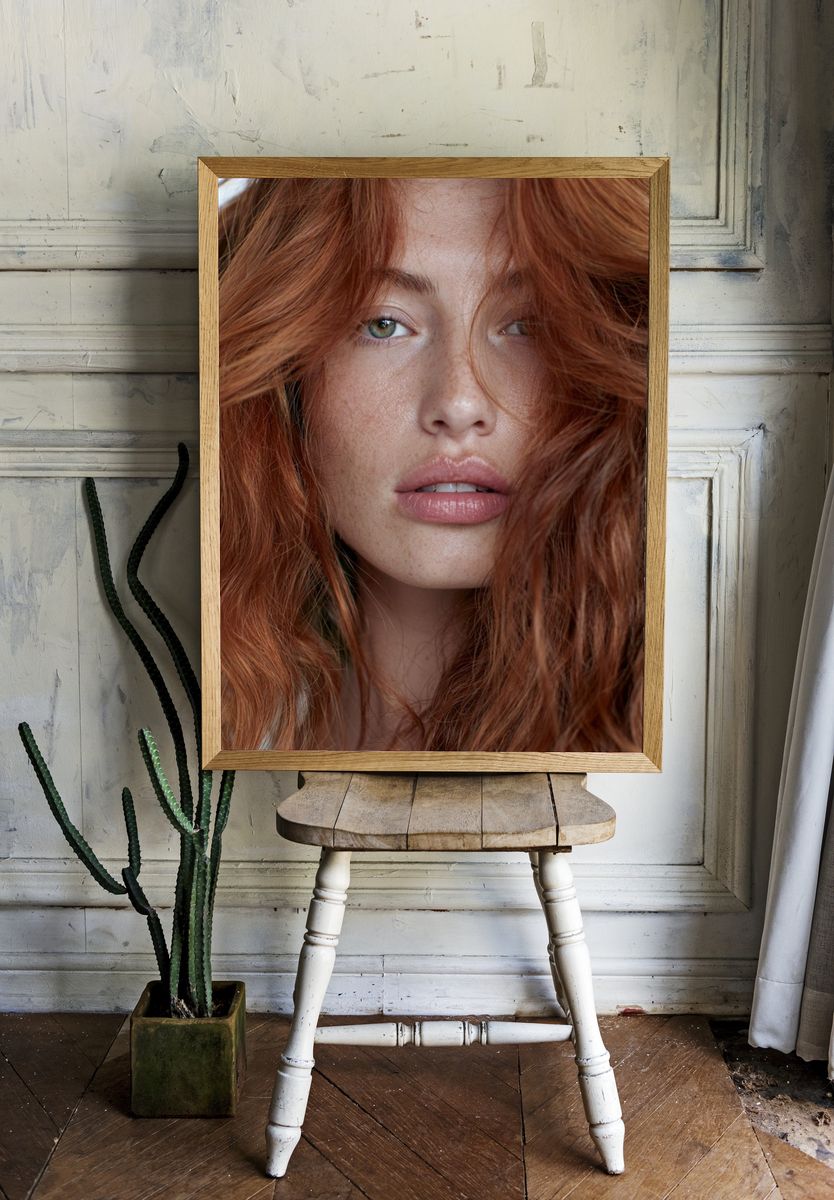 Red Hair Portrait Photography Poster. — room view 1