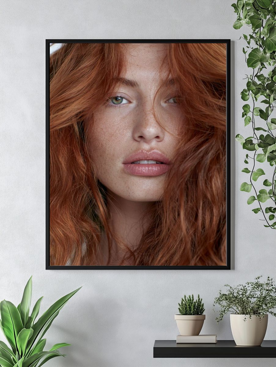 Red Hair Portrait Photography Poster. — room view 4