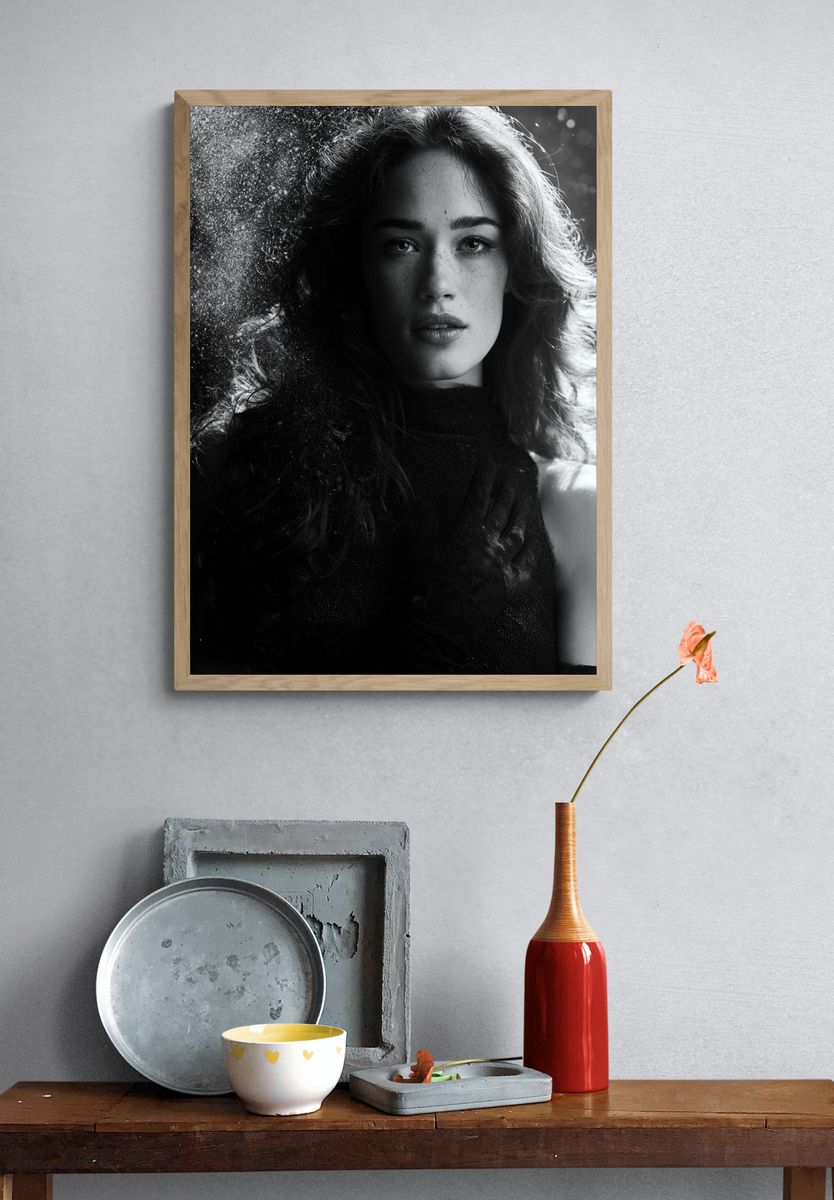 Monochrome Portrait Photography Poster. — room view 3