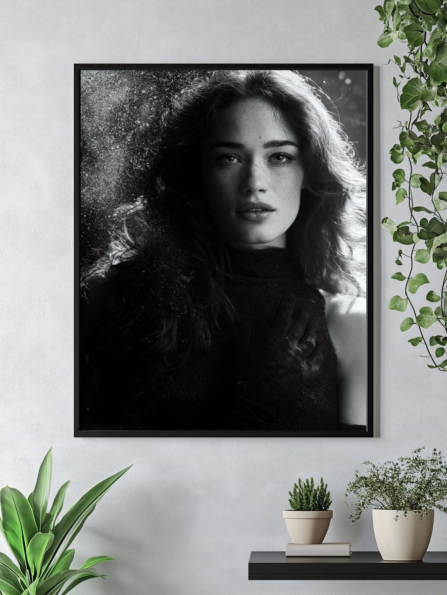 Monochrome Portrait Photography Poster. — room view 4